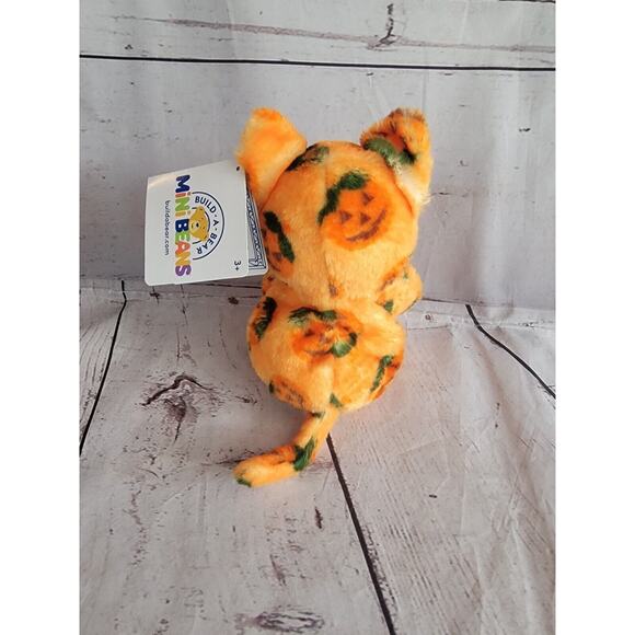 Build A Bear Halloween Pumpkin Kitty Mini Beans 2024 NWT pumpkin On One Eye. - Picture 5 of 8